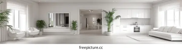 Modern Minimalist White Interior Design