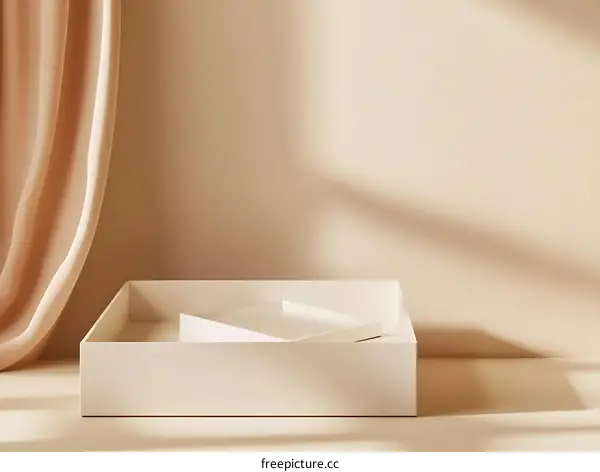 Modern Minimalist Display Box with Soft Lighting