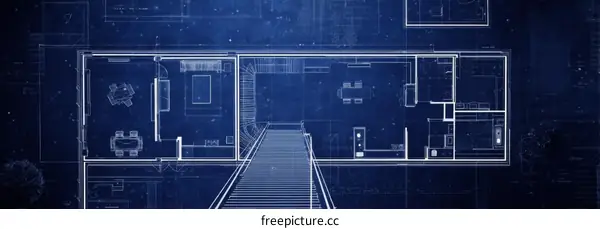 Architectural House Floor Plan Design Illustration