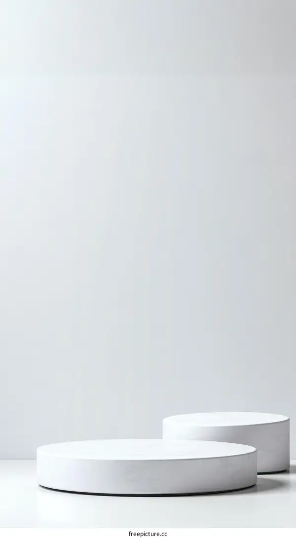 Minimalist White Marble Display Stands