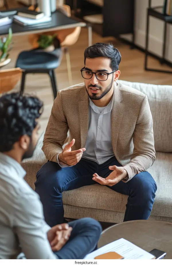 Business Consultation Between Two Men