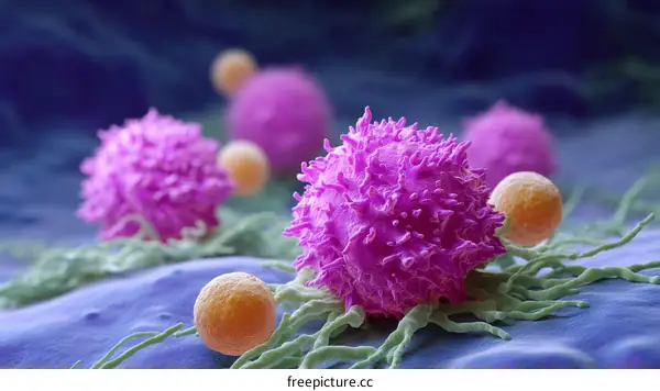 Microscopic View of Cells and Microorganisms