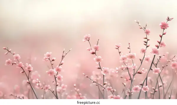 Beautiful Pink Blossoms in Spring