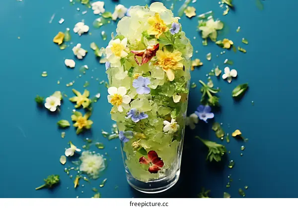Refreshing floral crushed ice