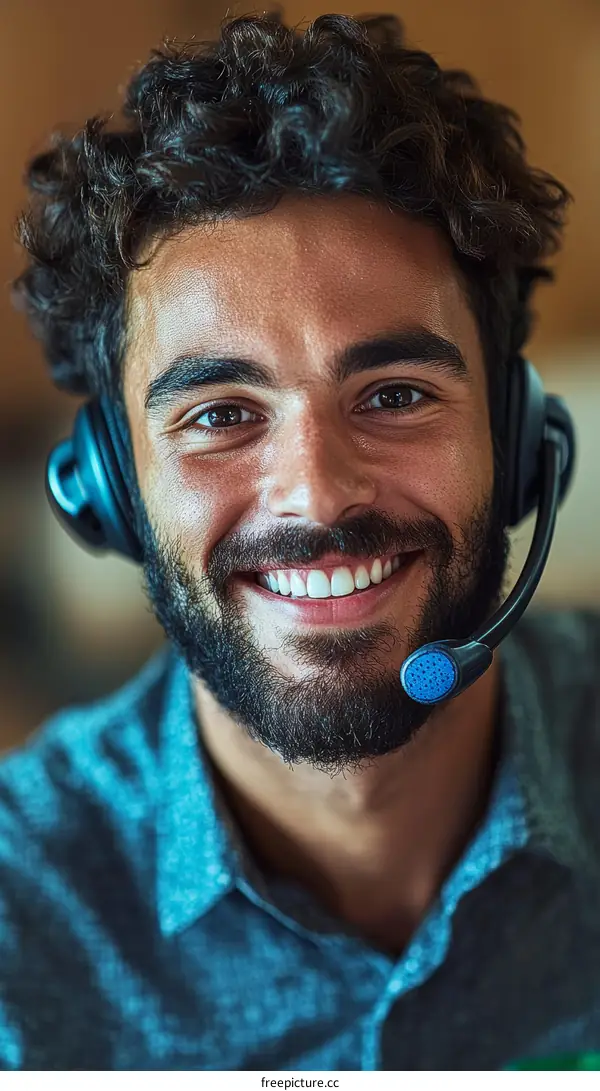 Smiling Customer Support Agent