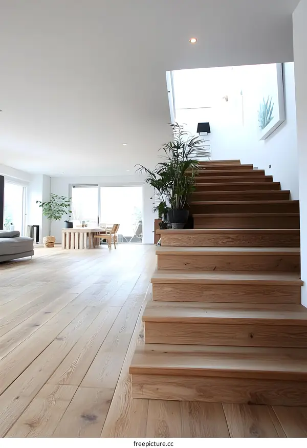 Modern Wooden Staircase Interior Design