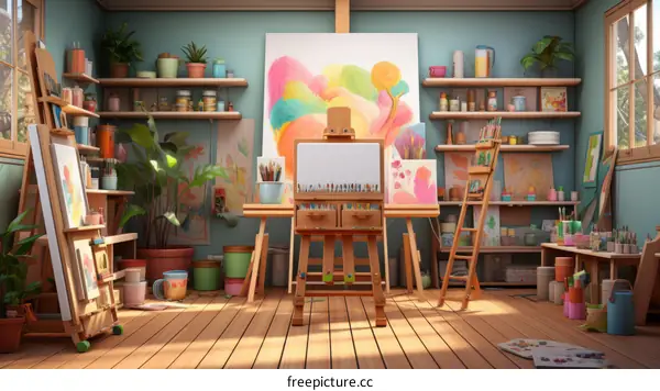 A Colorful Art Studio