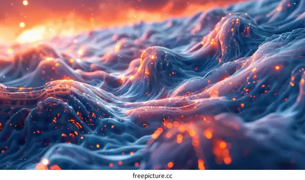 Bright Blue and Orange Abstract Background