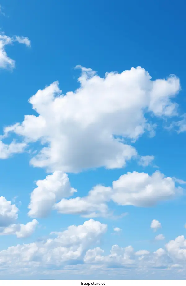 Blue sky with white clouds background
