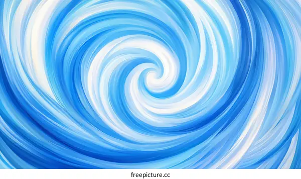 Abstract Blue and White Swirl Design