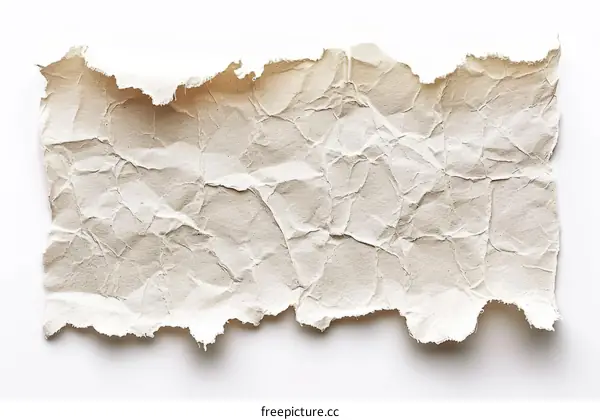 Close-up of a crumpled brown paper