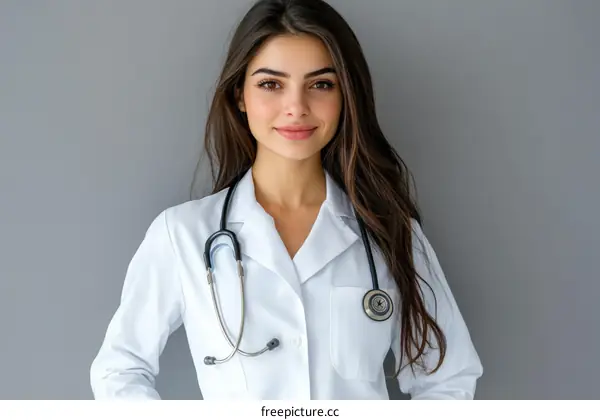 Female Doctor Portrait Studio Shot
