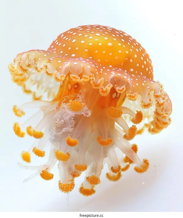 Orange Jellyfish in the Ocean