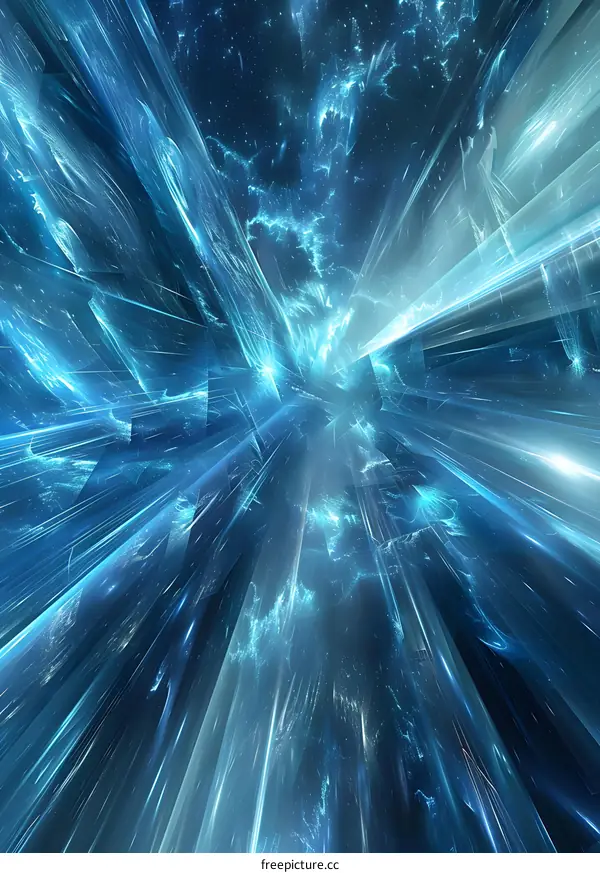 Blue abstract fractal background