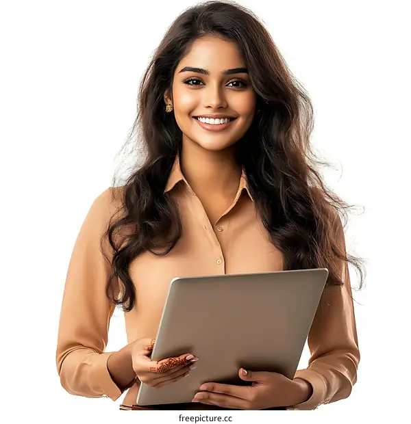 Young Professional Woman Holding Tablet