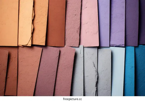 Multicolored Handmade Paper Texture with Pastel Colors