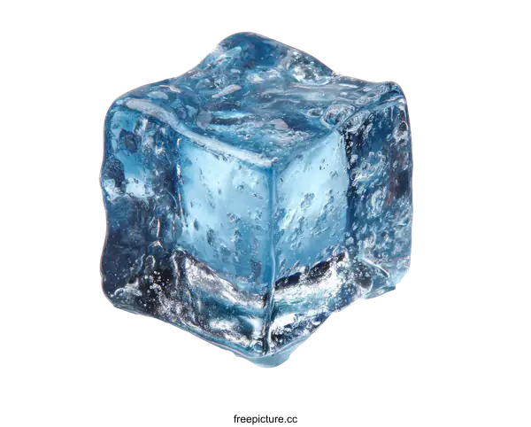 [Transparent Background PNG]Close-up of a single ice cube