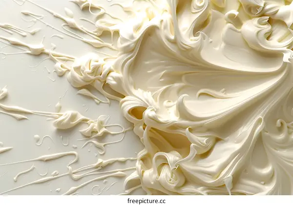 Close-up of melted white chocolate