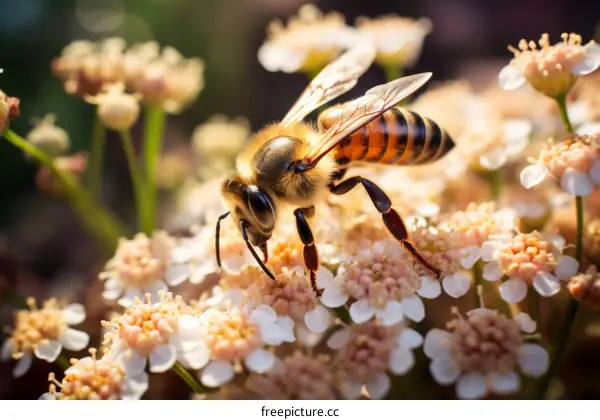 A Honeybee on a Flower