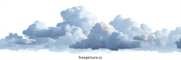 Beautiful Fluffy Clouds in a Sky