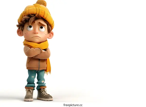 boy in winter clothes