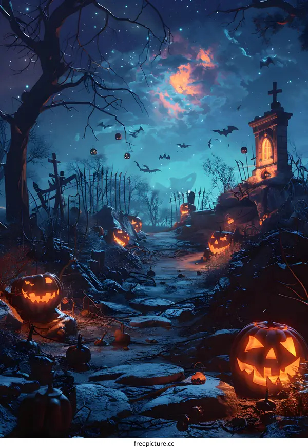 Halloween Pumpkin Field