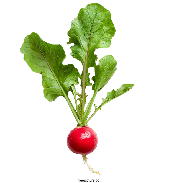 [Transparent Background PNG]Single Radish on White Background