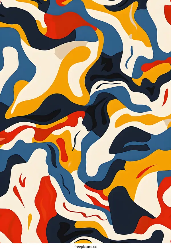 Colorful Abstract Swirls and Shapes Background