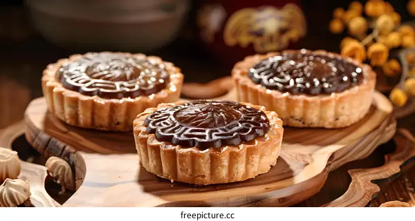 Delicious Brown Sugar Tarts on Wooden Cutting Board