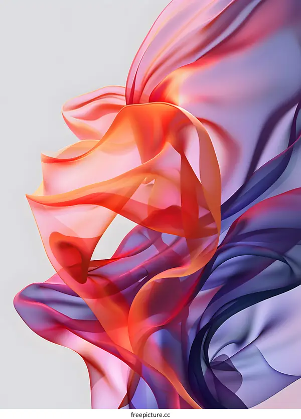 Abstract Colorful Fabric Swirling Design