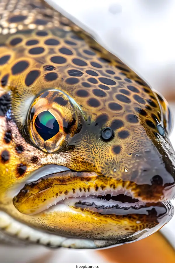 Closeup of Brown Trout Head