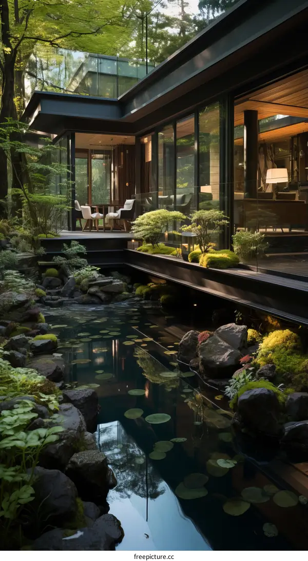 The beauty of nature and modern architecture combined in a stunning home