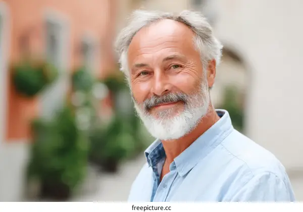Smiling Senior Man Outdoor Portrait