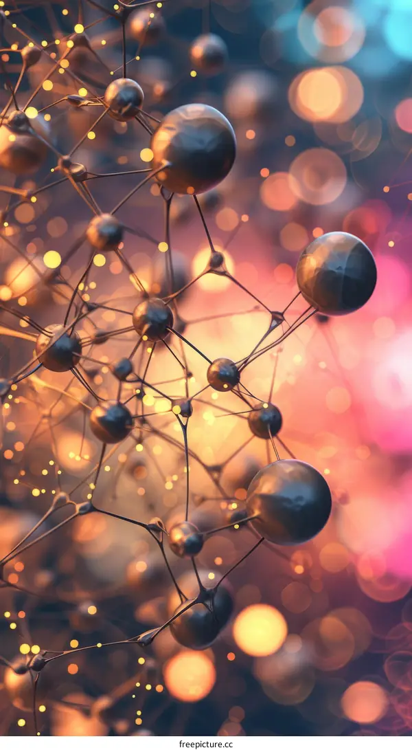 Futuristic illustration of interconnected neurons