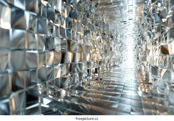 Futuristic Silver Tunnel