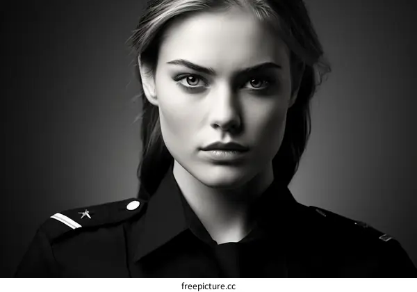Portrait of a Confident Young Police Officer