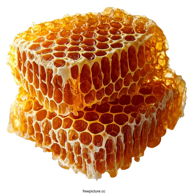 [Transparent Background PNG]Closeup of Honeycomb Structures