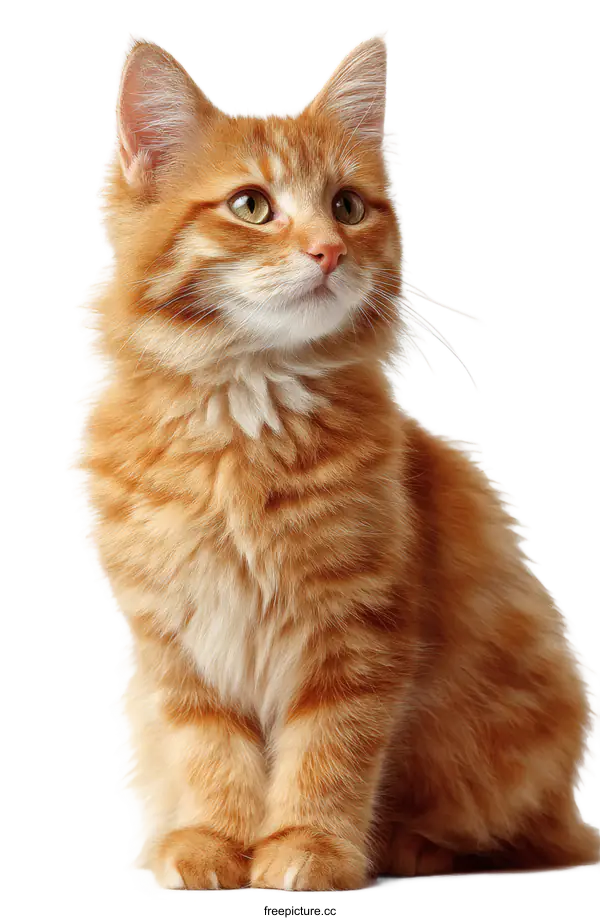 [Transparent Background PNG]Adorable Orange Kitten Close-up Portrait