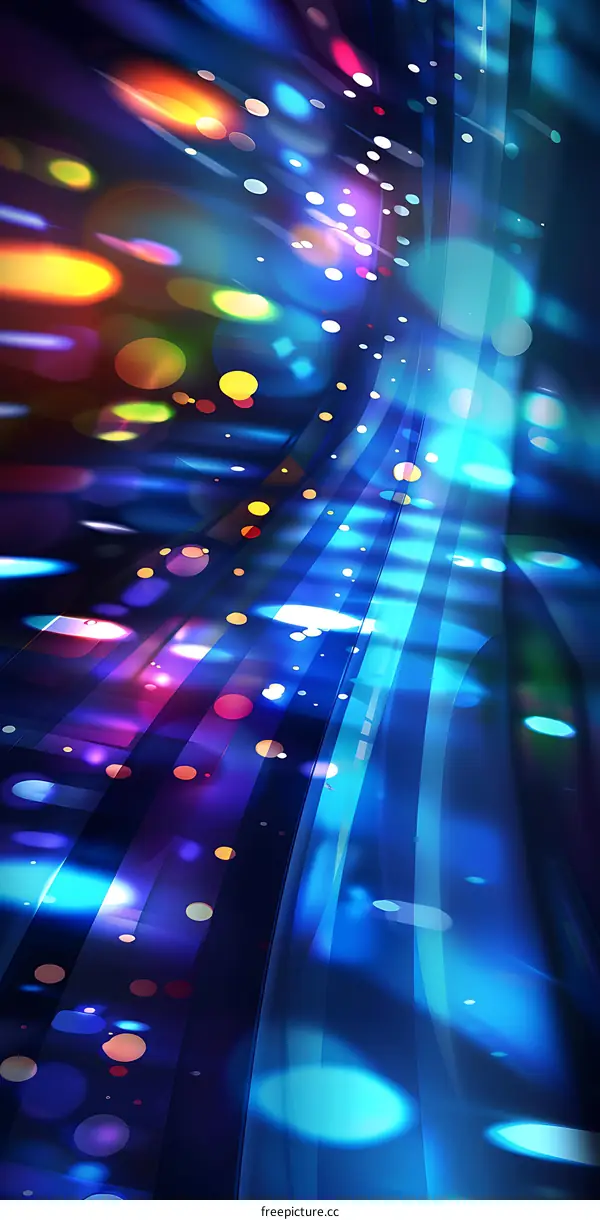 Abstract Blue Lights Background