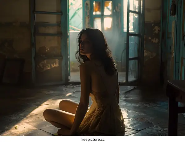 Portrait of a Young Woman in a Desolate Room