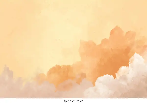 Abstract Watercolor Sky Cloudscape