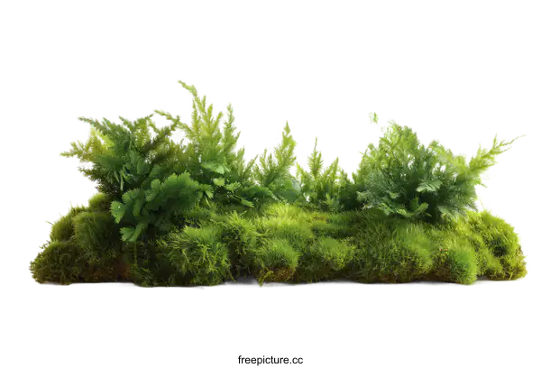 [Transparent Background PNG]Artificial Moss and Fern Arrangement