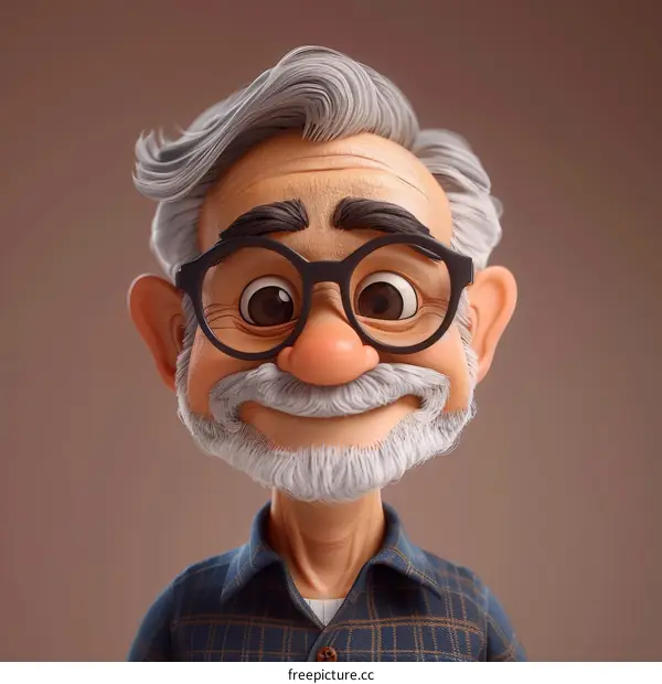 Portrait of an elderly man with glasses