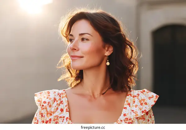 Outdoor Portrait of a Caucasian Woman