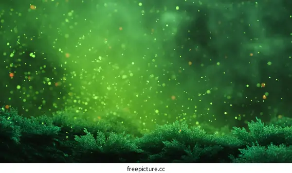Enchanted Green Forest Scene