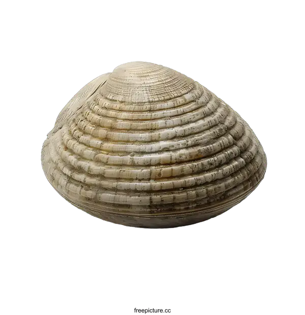 [Transparent Background PNG]Close-up of a seashell on a white background