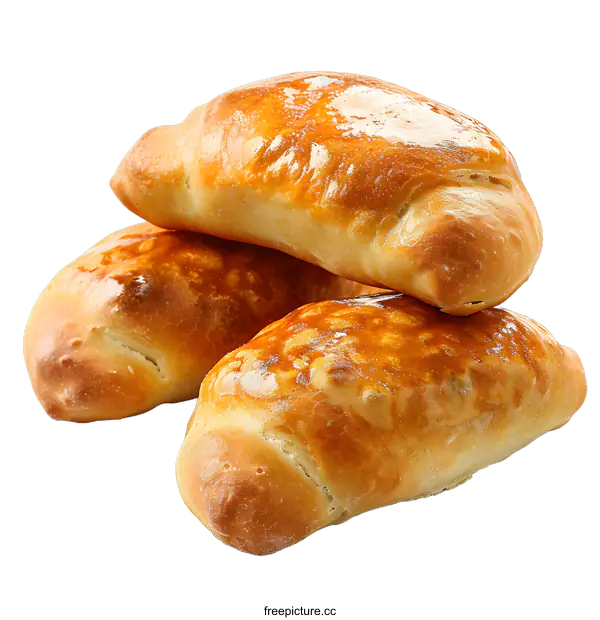 [Transparent Background PNG]Three freshly baked puff pastry pies