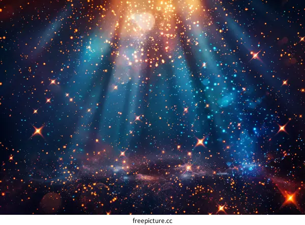 Mesmerizing Lightshow on a Stage with Dreamy Vibrance