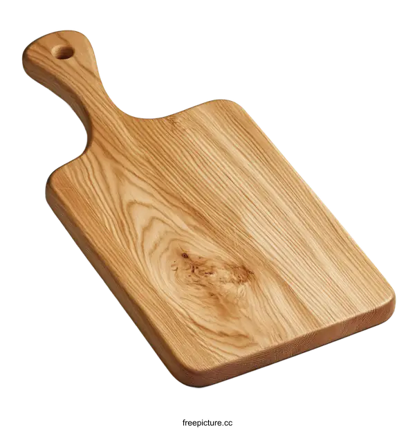 [Transparent Background PNG]Wooden Cutting Board with Handle