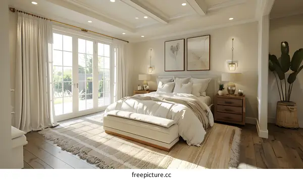 Bedroom with Modern Minimalist Style Interior Design